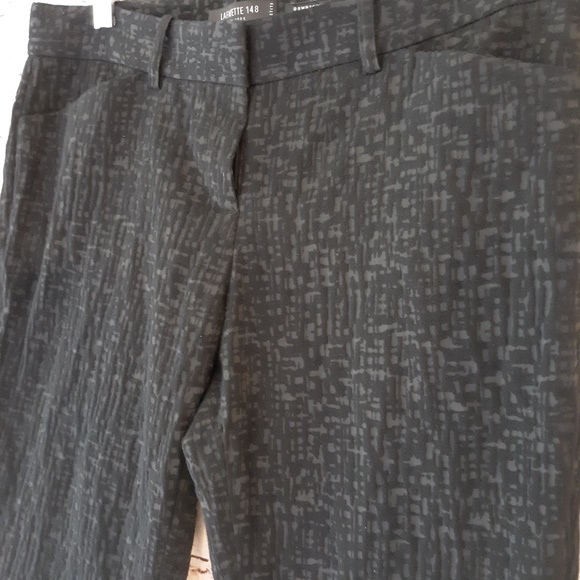NWT Lafayette 148 Black Textured Downtown Pants - Picture 4 of 8